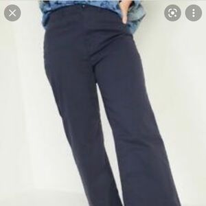 Old Navy Wide Leg, Extra High Rise Navy Chino Pant
